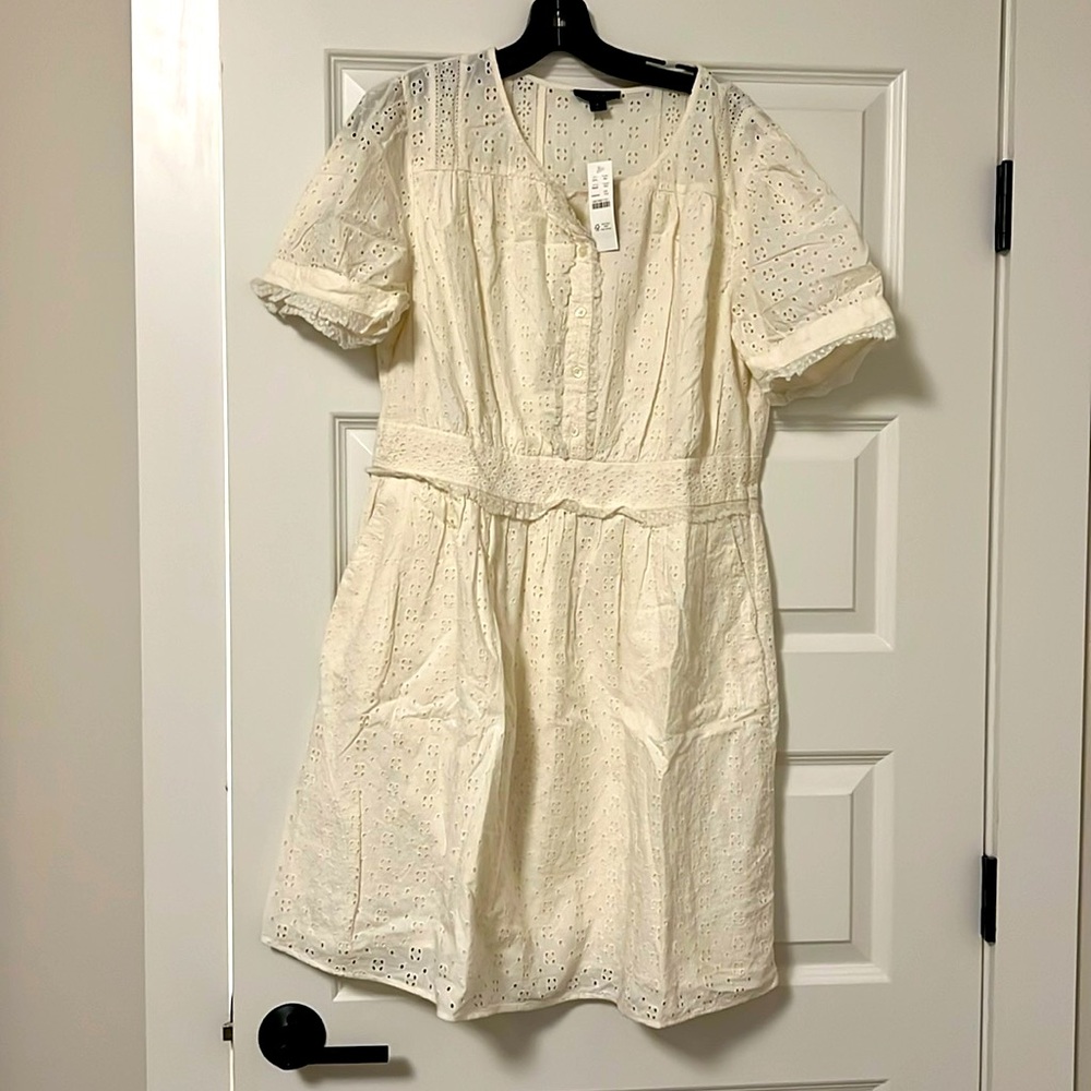 NWT Jcrew white eyelet dress